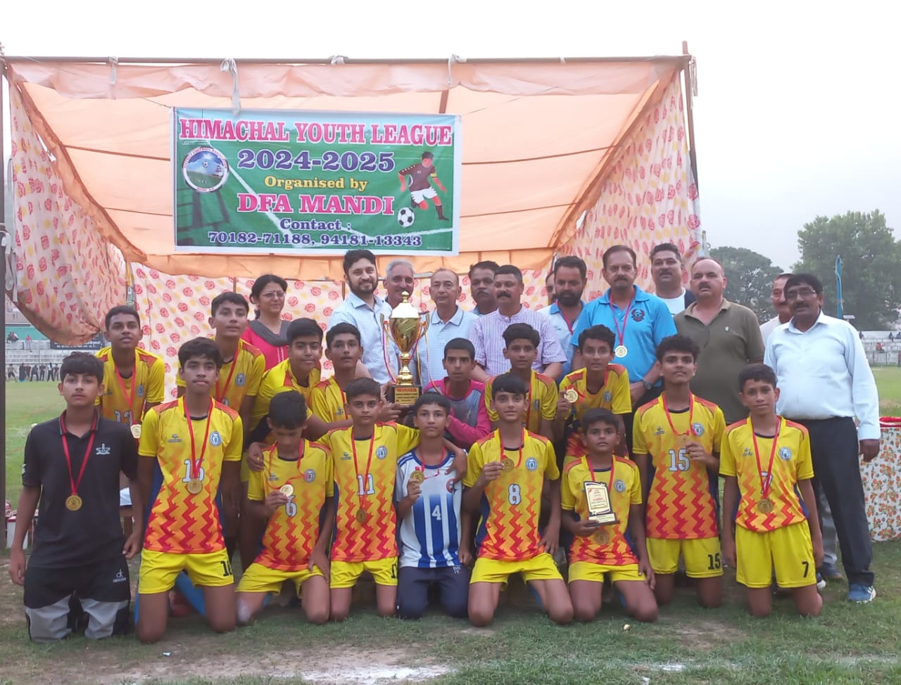 The final match of Himachal Pradesh Under 15 Youth League was played between Mothers Pride Football Academy vs Triumph Football Club.