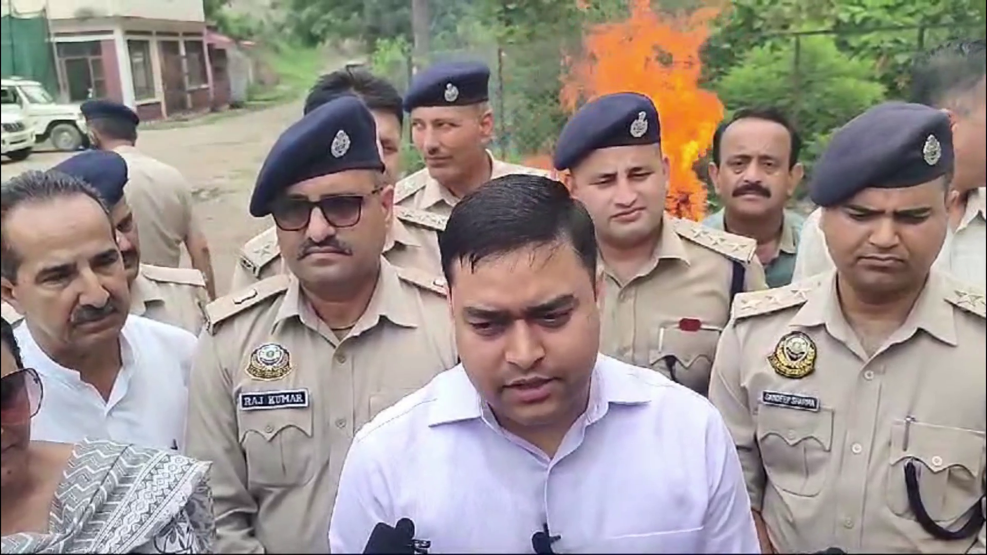 Solan police destroyed the drug consignment under the chairmanship of SP Gaurav Singh.