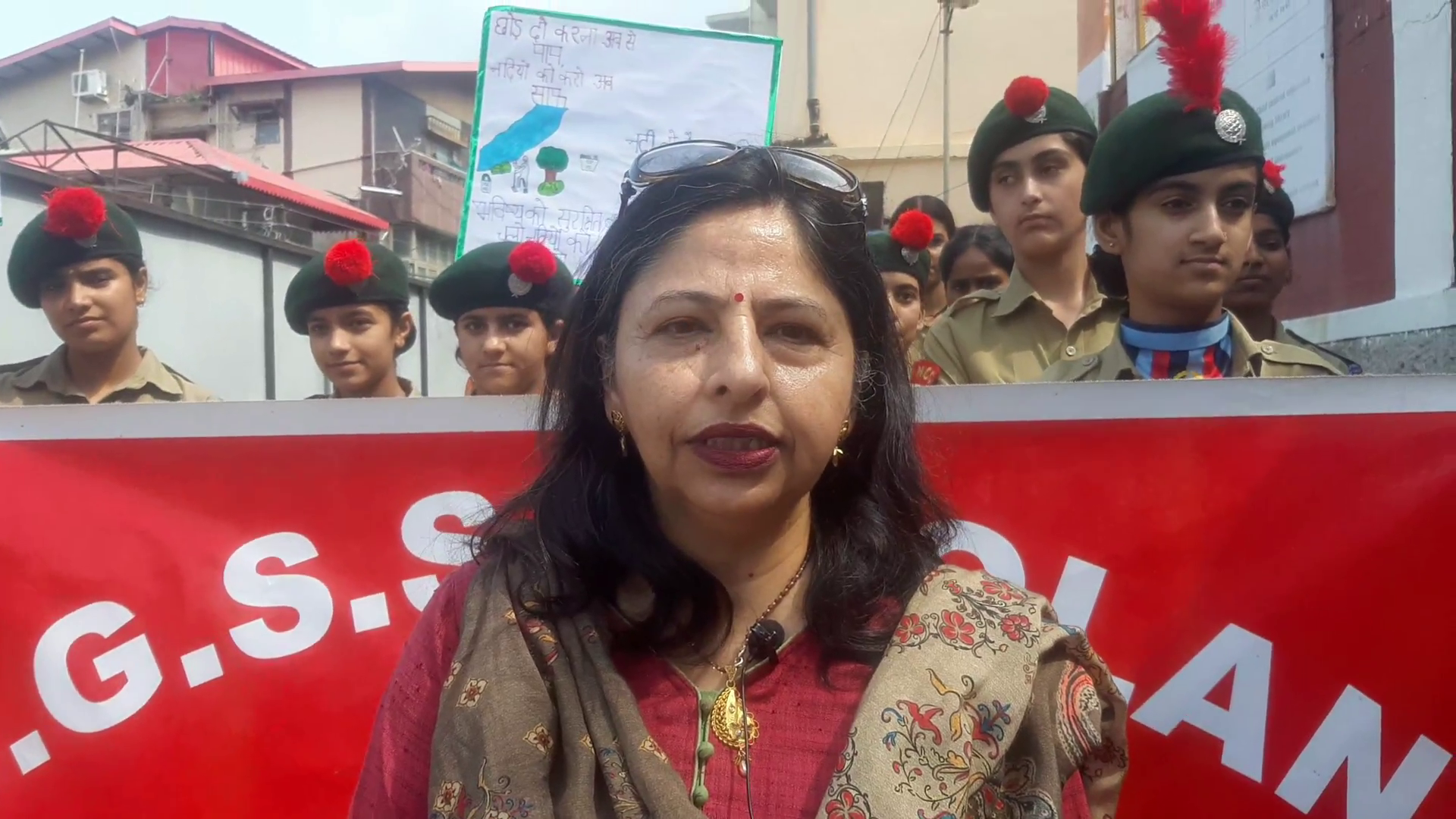 Students of Solan Girls School took out a rally to keep natural resources clean.