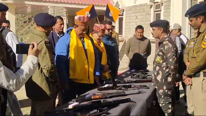 Cabinet Minister Jagat Singh Negi visited News Police Line Keylong on the last day of his Lahaul tour.