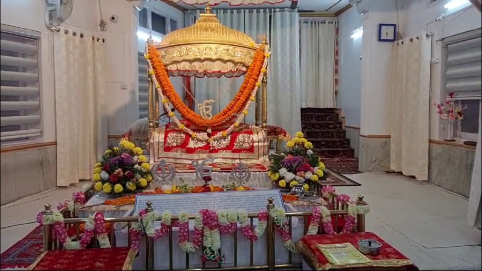 Shri Guru Singh Sabha Gurdwara Sahib beautifully decorated on the occasion of Prakash Gurupurva.