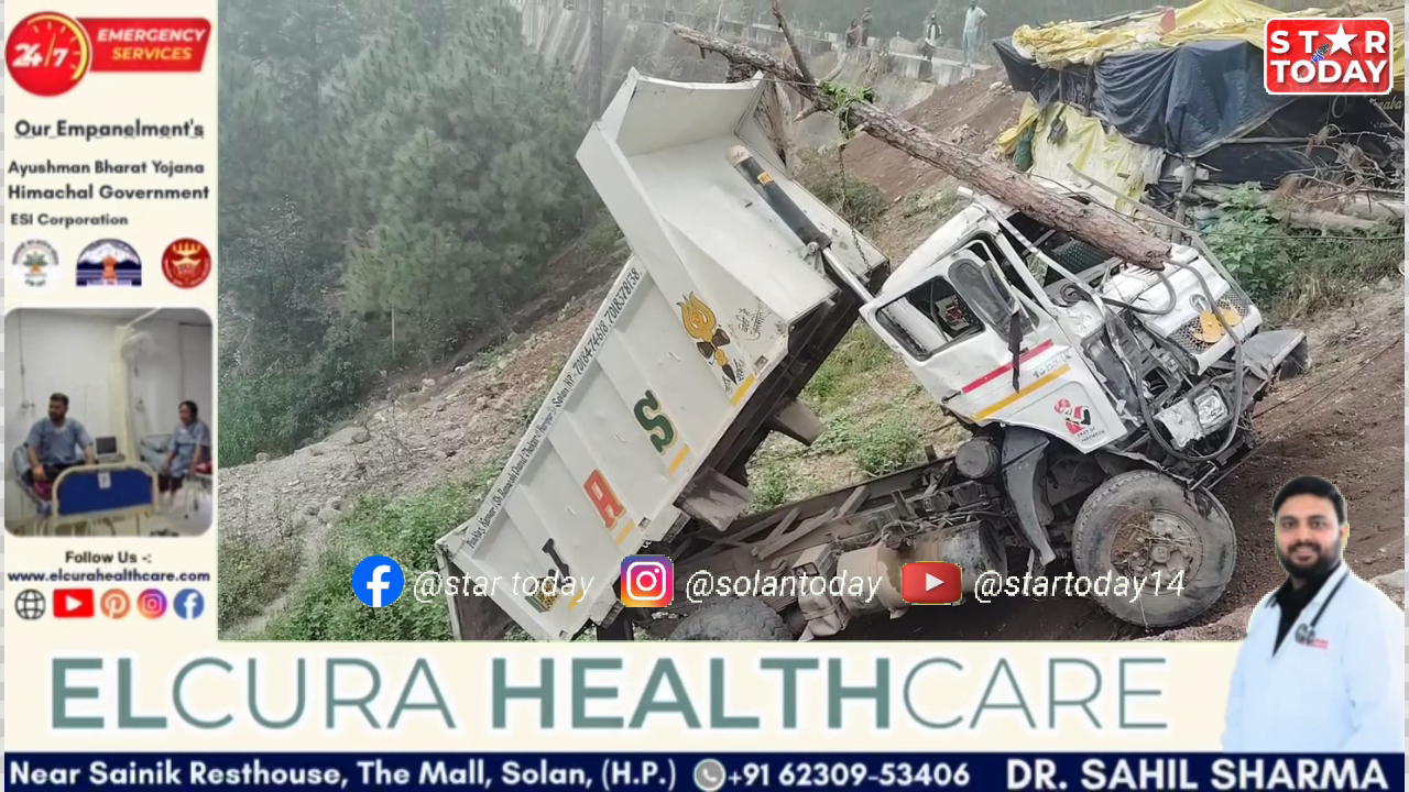 शामती बाईपास पर बड़ा हादसा टला, डंपिंग के दौरान सड़क से नीचे लुढ़का टिप्पर!    